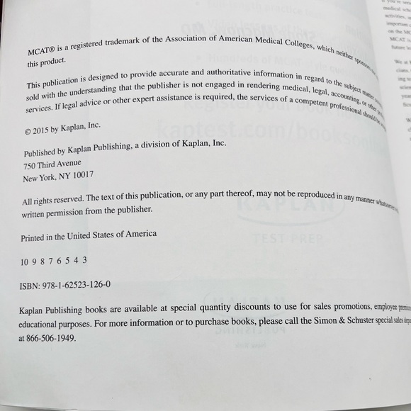 Kaplan MCAT Behavorial Science Review Book + Online Test Prep Second Edition - Picture 7 of 8